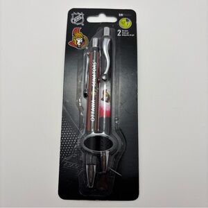 🏒 Ottawa Senators Black Gel Pens 0.7mm – 2-Pack Sealed InkWorks 🖊️